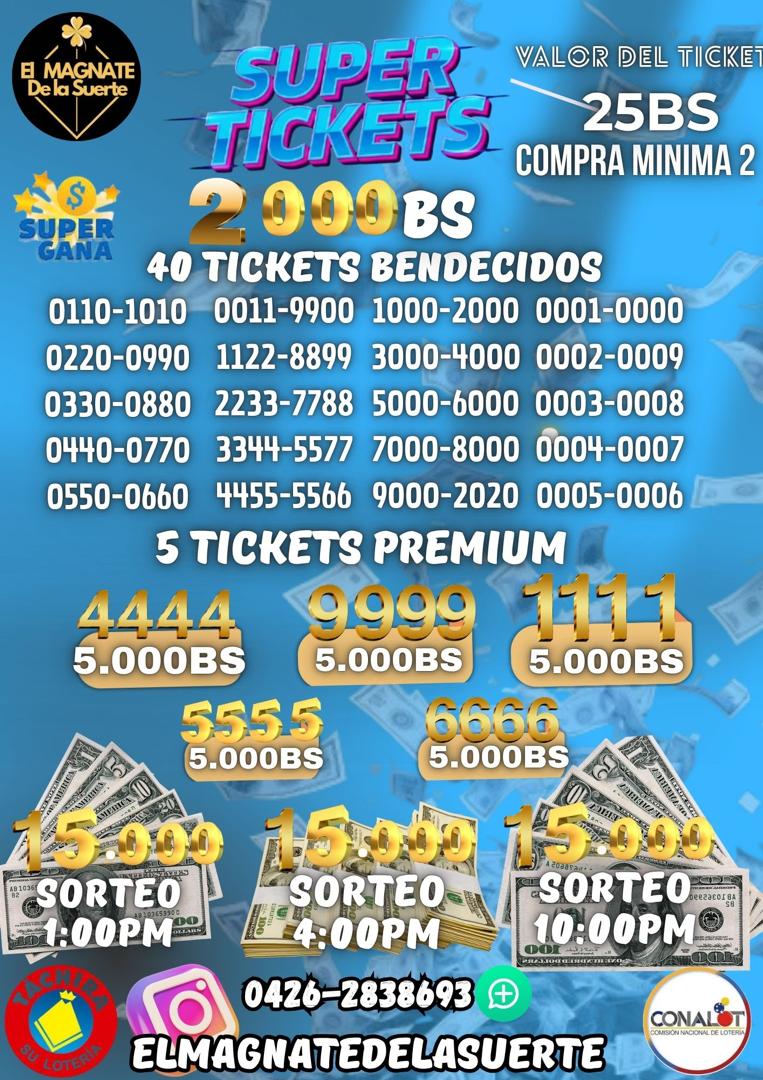 SUPER TICKETS 🎟️🎊🎊