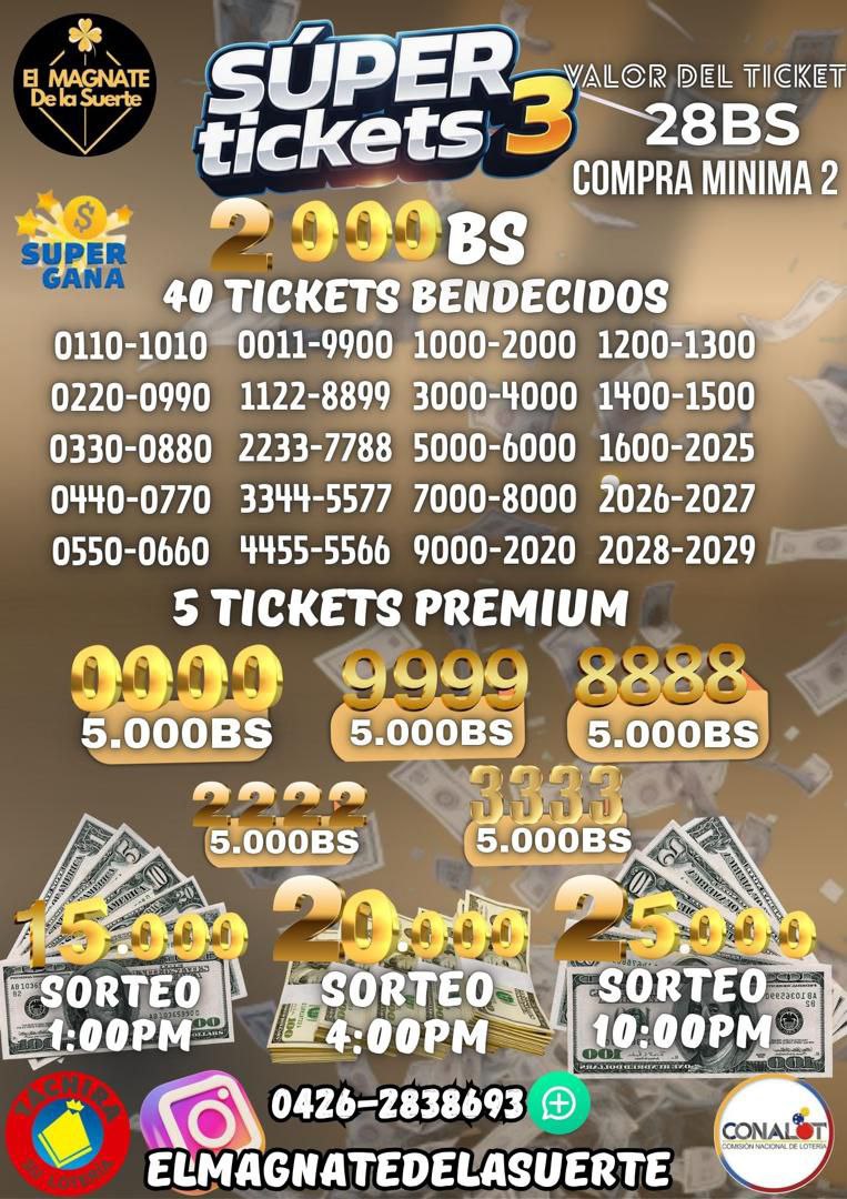SUPER TICKETS 3🎟️🎟️🎟️